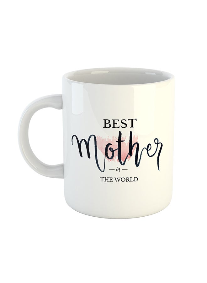 Heatbeat Best Mother In The World  - Printed Coffee Mug White 10x8x8cm