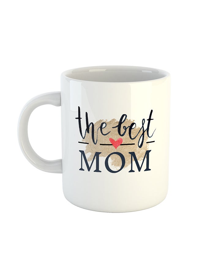 Heatbeat - The Best Mom  - Printed Coffee Mug White - Image 1