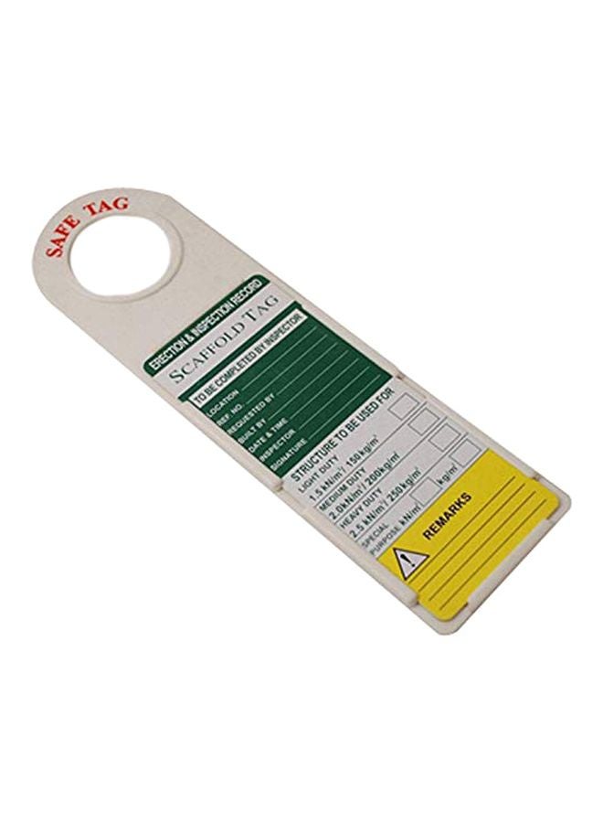 UHcom Scaffolding And Construction Tag White/Green 30cm