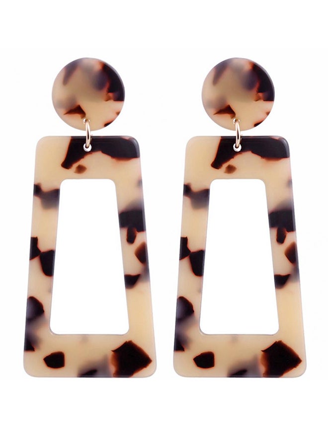 Bluelans Hollow Rectangle Geometric Dangle Earrings