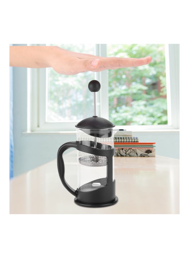 Portable French Press Coffee Maker 600 ml Black/Clear 600ml - Image 2