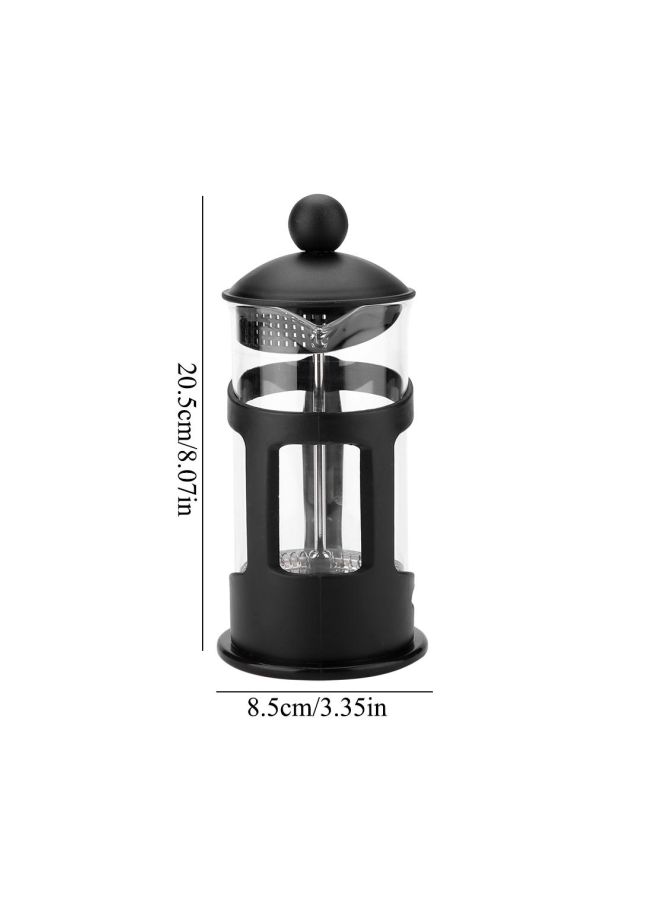 Portable French Press Coffee Maker 600 ml Black/Clear 600ml - Image 3