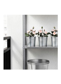 ZENHOME Potted Artificial Rose Flower Greenery Plant Pink/Green 20centimeter  - Image 3