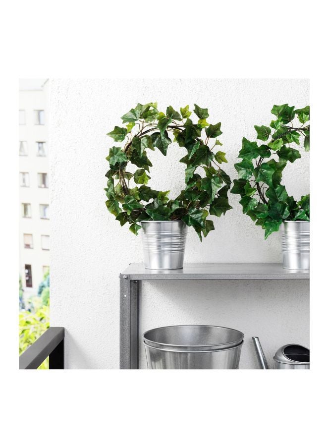 ZENHOME Artificial Potted Plant Green/Black 40centimeter  - Image 2
