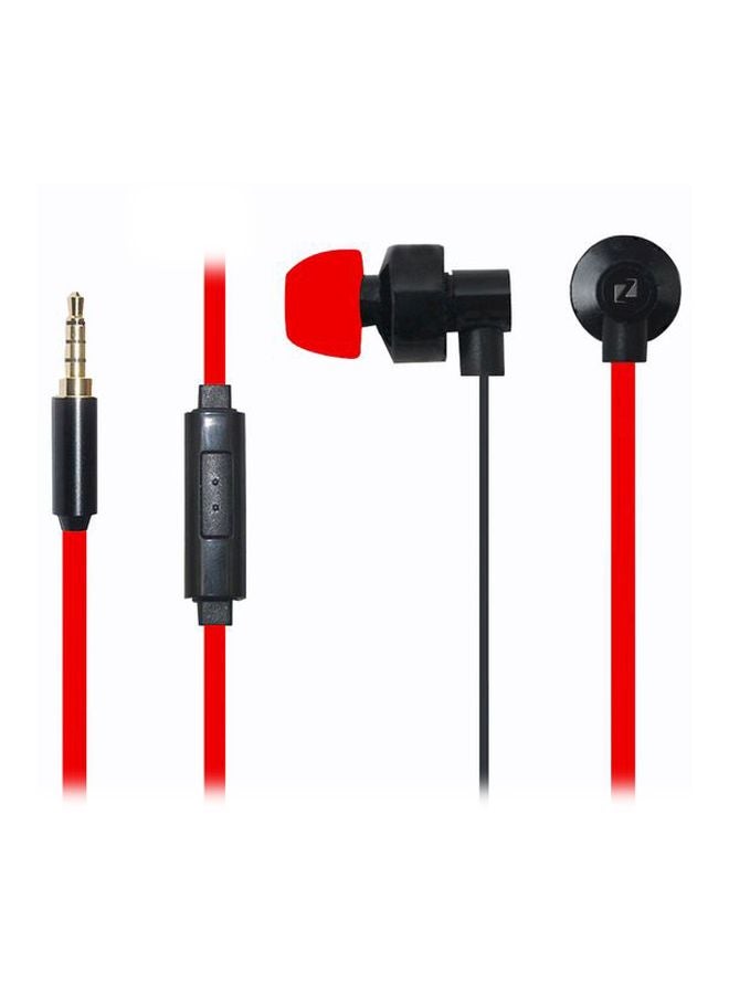 إيكونز سماعات الأذن الداخلية السلكية أحمر وأسود