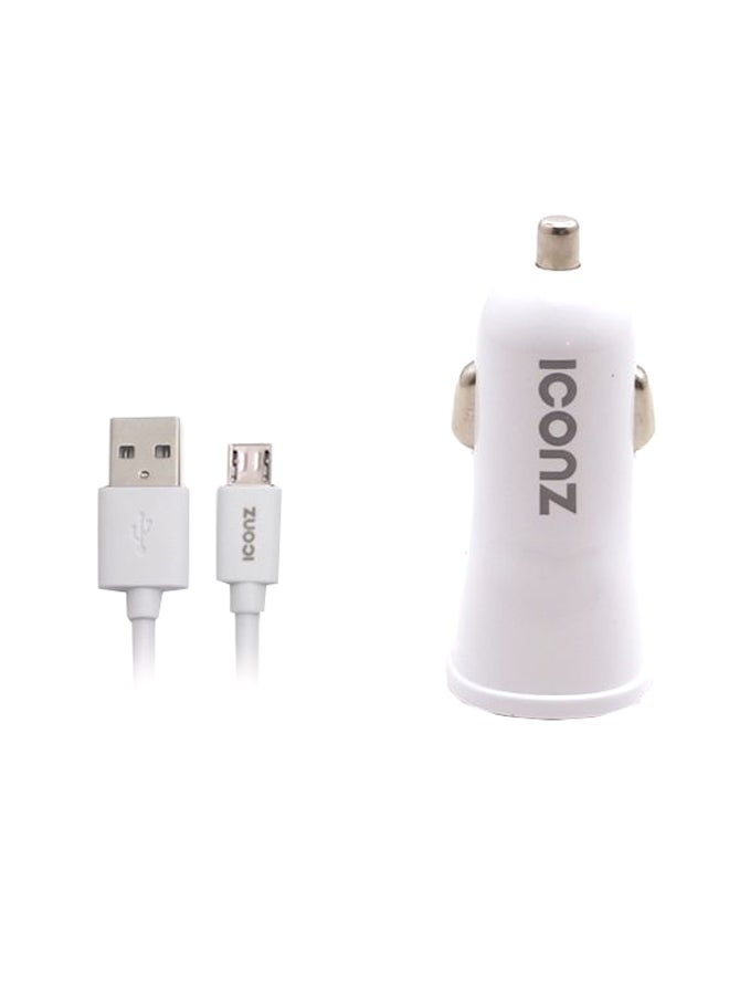 إيكونز مجموعة شحن للسيارة Type-C أبيض