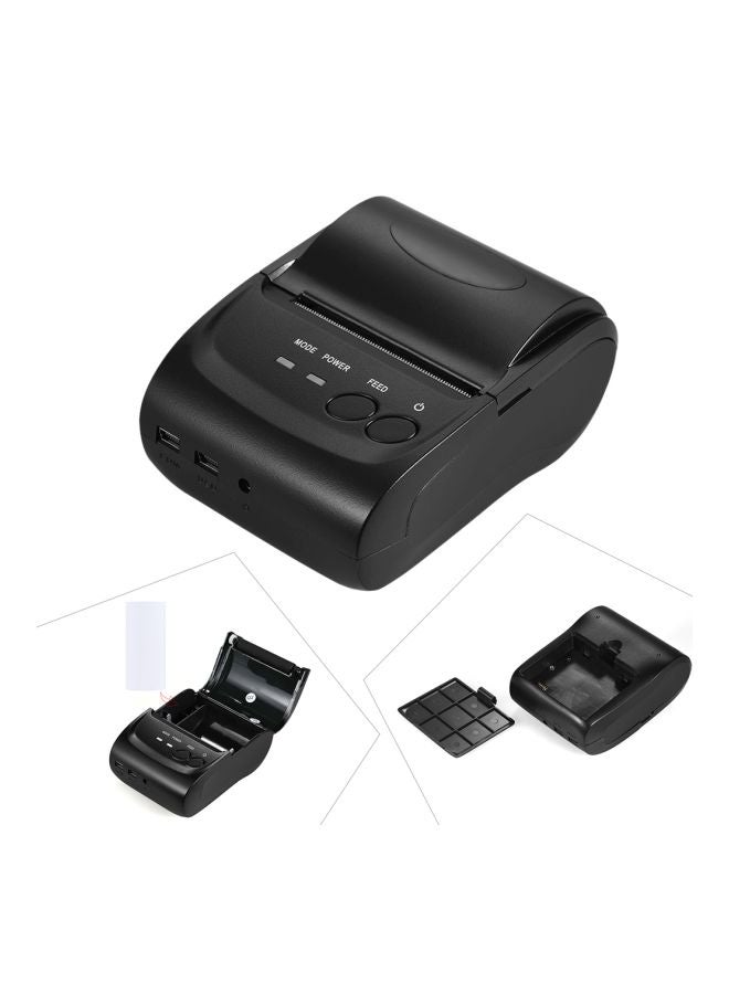 دوكولر طابعة حرارية لاسلكية مزودة بمنفذ USB أسود - Image 4