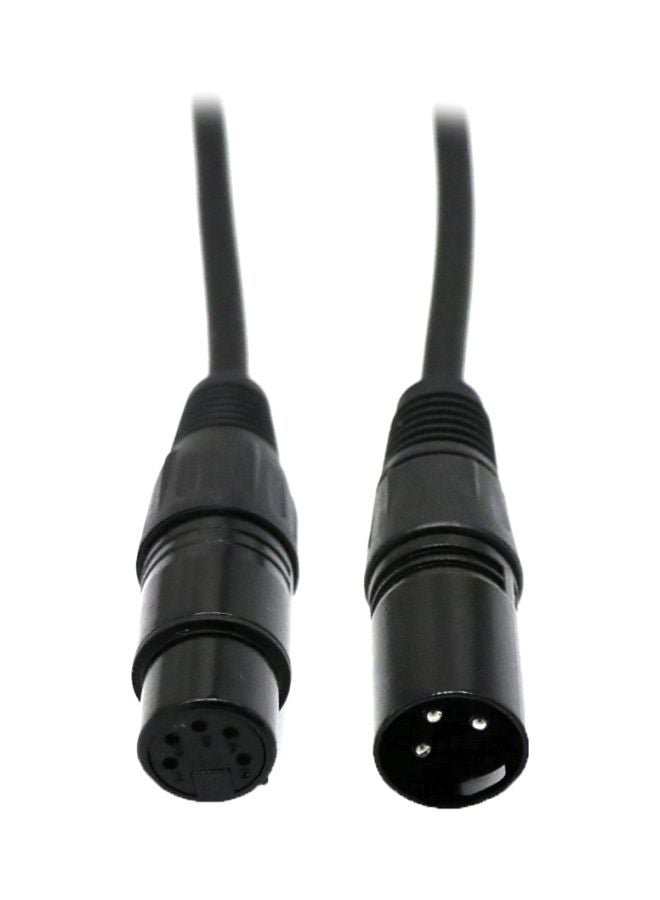 Generic 5-Pin Male To 3-Pin Female XLR Cable Black 