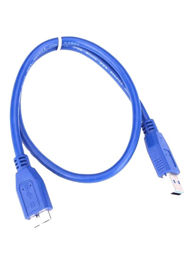 ماركة غير محددة كابل مايكرو بمنفذ USB 3.0 A إلى B لقرص سامسونج الصلب الخارجي/ قرص ويسترن ديجيتال سيجيت أزرق 
