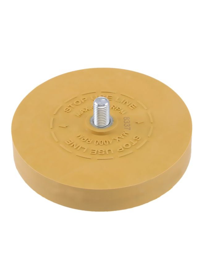 Rubber Buffer Grinder Wheel Yellow/Silver 3.5inch  - Image 2