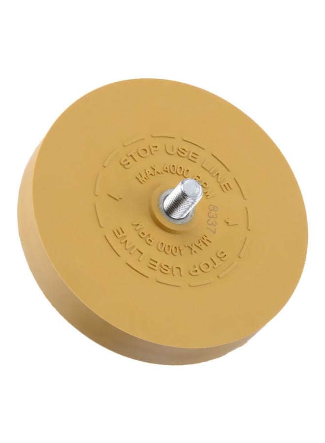 Rubber Buffer Grinder Wheel Yellow/Silver 3.5inch  - Image 4