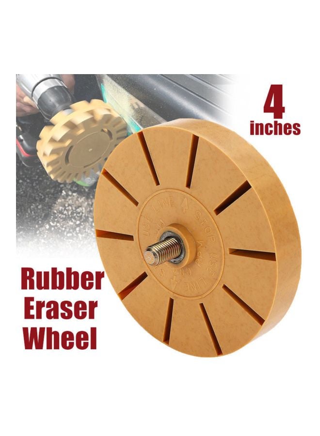 Rubber Eraser Wheel Drill Tool Brown 4inch - Image 5