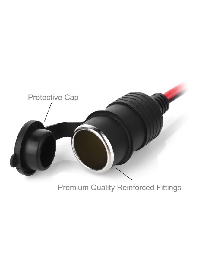 Generic Car Lighter Socket To Battery Clip Connector  - Image 2