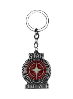 Star Citizen Sign Key Chain Red/Silver