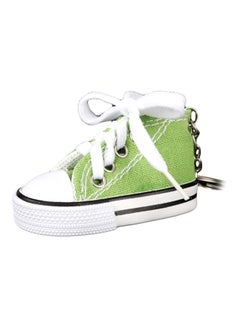 GObuy Canvas Shoe Patterned Key Chain Ring Green/White 