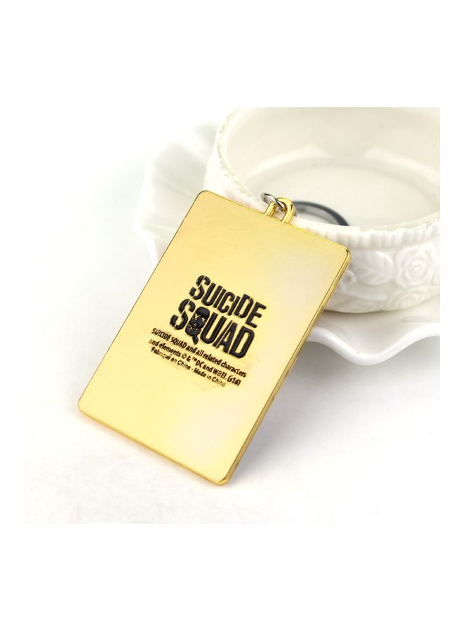 جو باي سلسلة مفاتيح بتصميم يحمل كلمة "Joker" من فيلم "Suicide Squad" ذهبي/ أحمر/ أزرق - Image 3