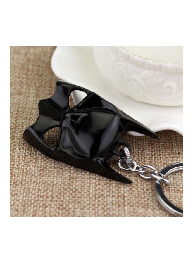 جو باي سلسلة مفاتيح بتصميم قناع باتمان أسود/فضي - Image 2