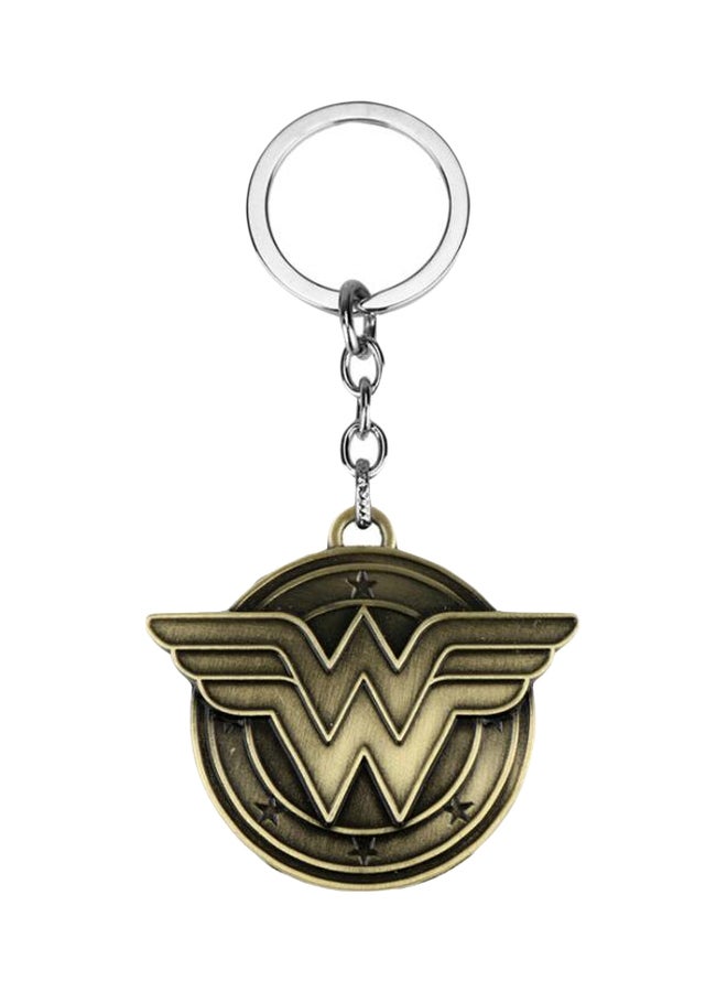 GObuy Dc Wonder Woman Sign Key Chain Ring Bronze 