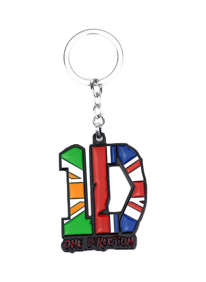 GObuy 1d One Direction Sign Key Chain Ring Red/White/Blue - Image 1