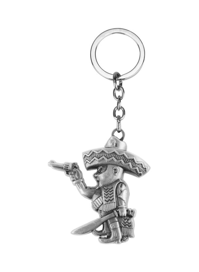 GObuy Bandidos Sign Key Chain Ring Silver