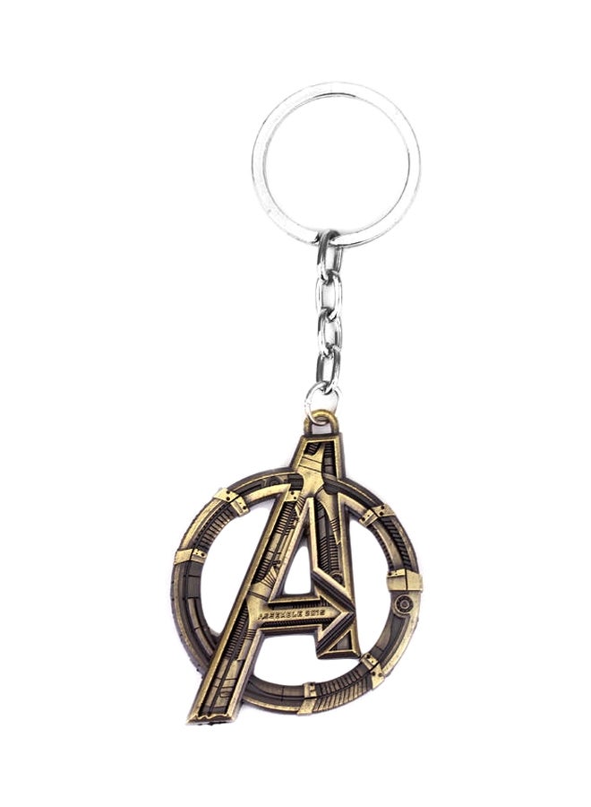 GObuy Avengers A Sign Key Chain Gold/Grey/Silver - Image 1