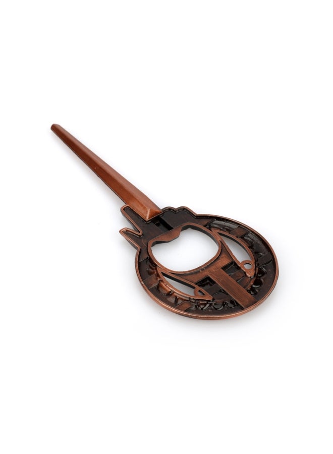 جو باي حلقة سلسلة مفاتيح بتصميم شعار يد الملك الذئب الفاتح من مسلسل "Game Of Thrones" بني - Image 2