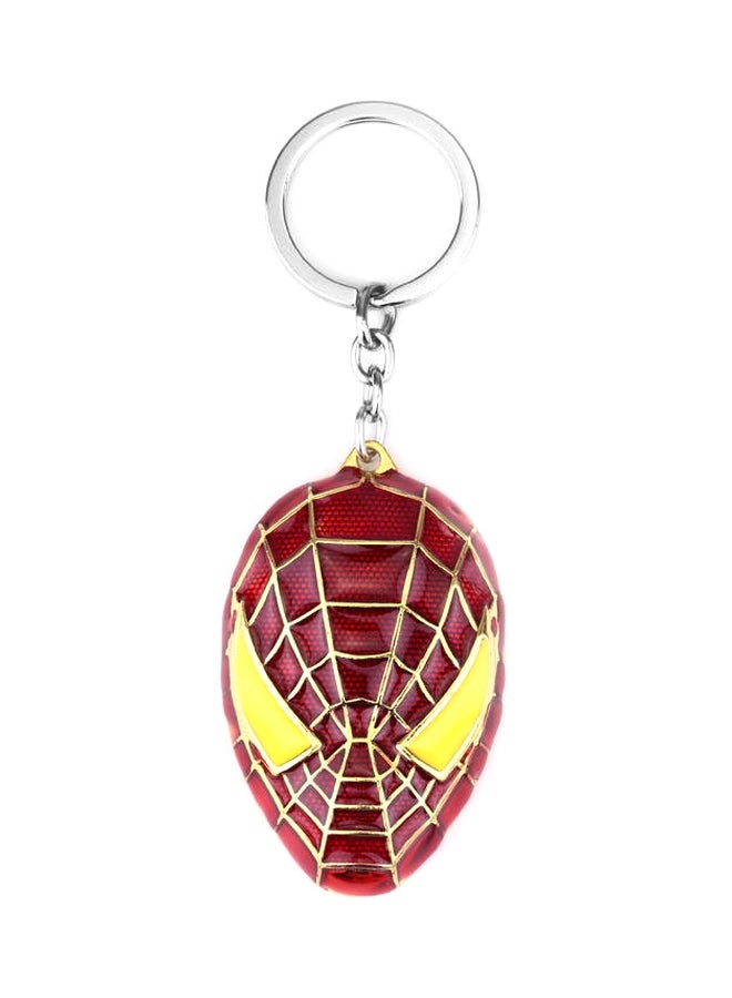 جو باي سلسة مفاتيح مزودة بحلقة بتصميم على شكل قناع سبايدر مان أحمر/أصفر - Image 1