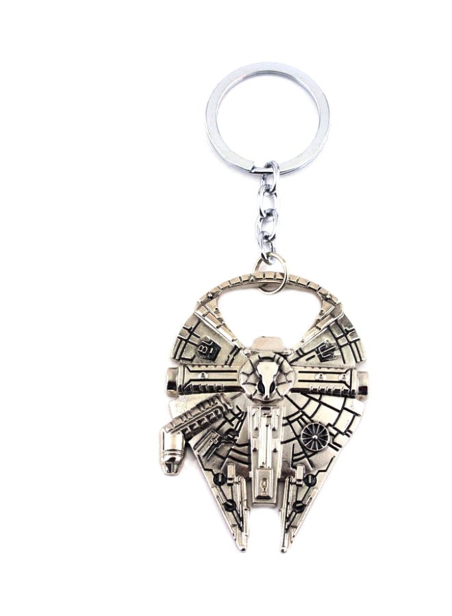 جو باي سلسلة مفاتيح بتصميم سفينة فضاء من فيلم "Star Wars" فضي - Image 1