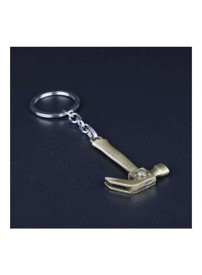 جو باي سلسلة مفاتيح على شكل مطرقة ذهبي - Image 2