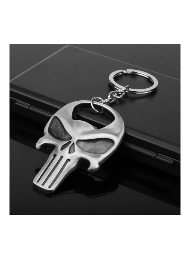 GObuy - Punisher Mask Bottle Opener Key Tags And Chain Silver - Image 1