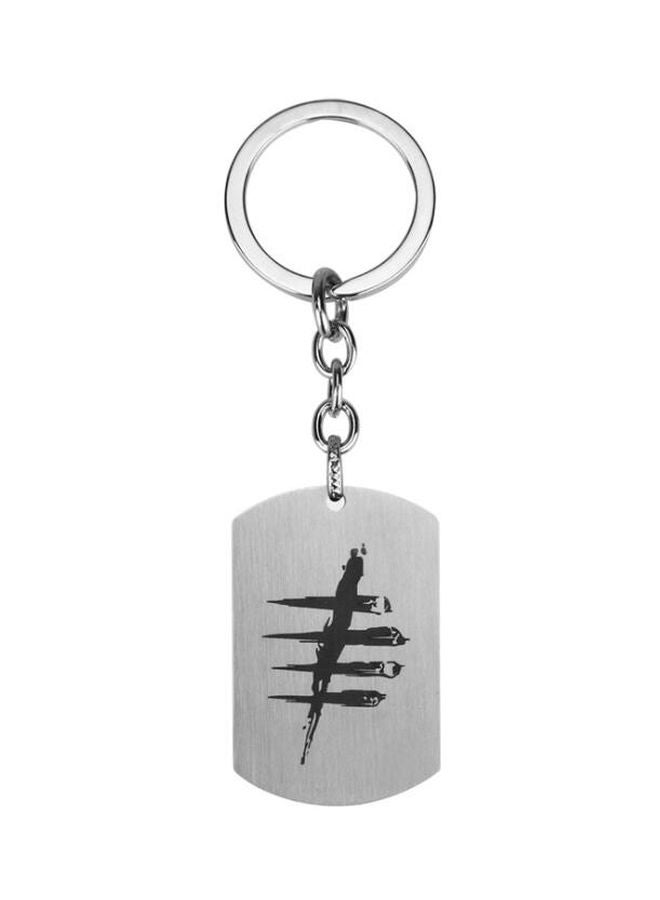 Dead By Daylight Sign Keychain Ring Antique Pewter