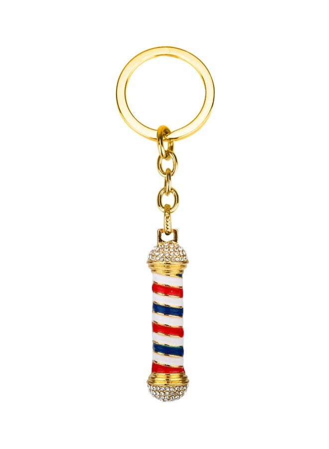 Rotary Lamp Sign Keychain Gold/White/Red - Image 1