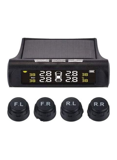 Car Tire Pressure Solar Energy Monitoring System With 4 External Sensors