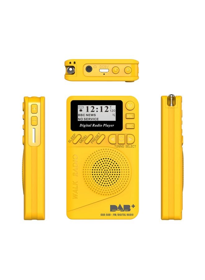 Generic - Pocket Digital Radio With MP3 Player DAB-P9 Yellow/Black - Image 1