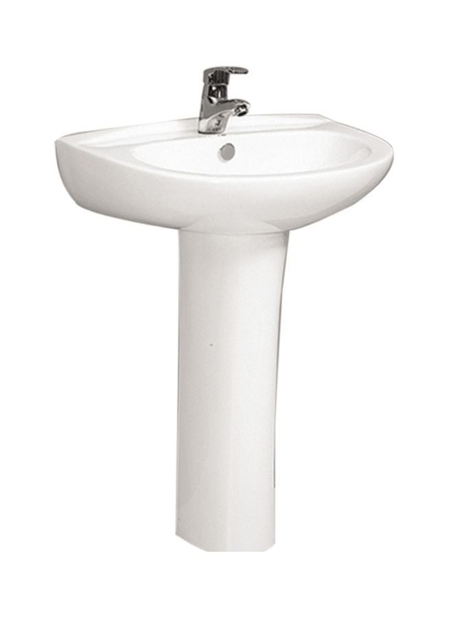 Milano Wash Basin With Pedestal White