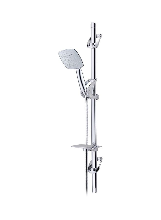 DANUBE HOME Milano Bright Sliding Bar Shower Kit Silver 40x60cm