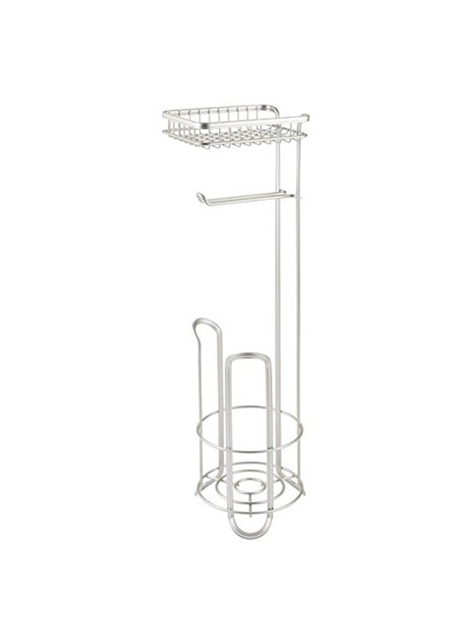 InterDesign York Lyra Toilet Paper Holder With Stand Chrome 6.4x8.12x24inch 