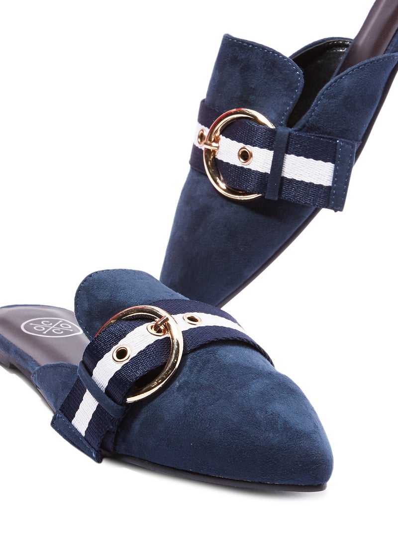 Coco - Stephanie Tape Slip-Ons Navy - Image 1