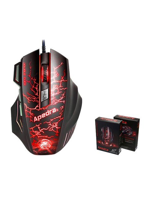 A7 Gaming Mouse For Windows XP/Vista/7/8/10/MAC OS X Black/Red