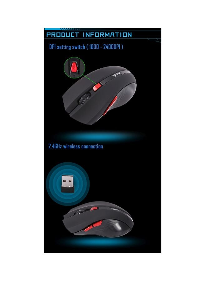 إتش إكس إس جيه - ماوس ألعاب لاسلكي X50 بمستقبل USB - Image 1