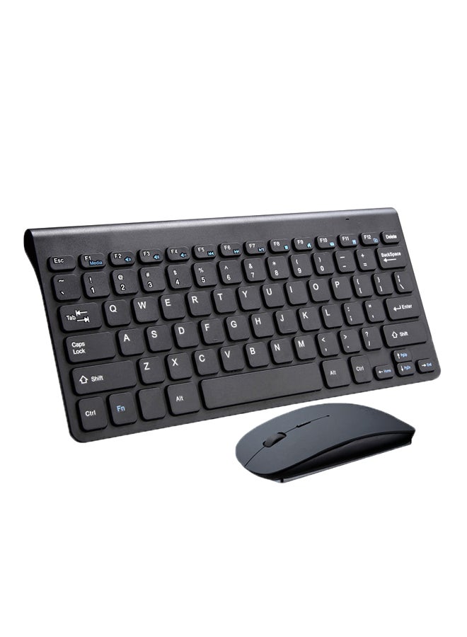 LW Ultra Slim Wireless Keyboard And Mouse Set Black - Image 1