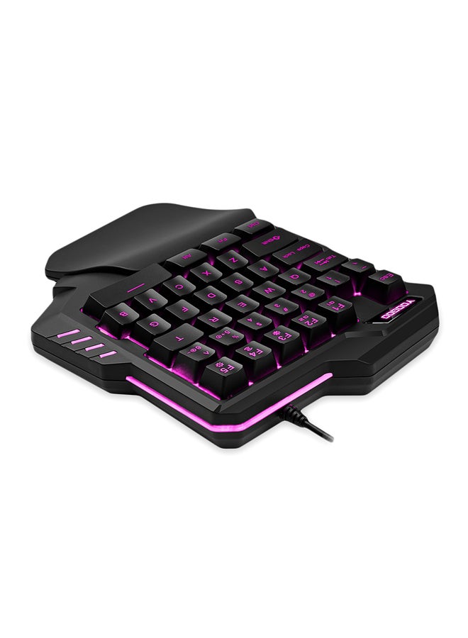 ال دبليو لوحة مفاتيح للألعاب G92 تستعمل بيد واحدة مع إضاءة خلفية ومزودة بـ 35 مفتاحًا - Image 3