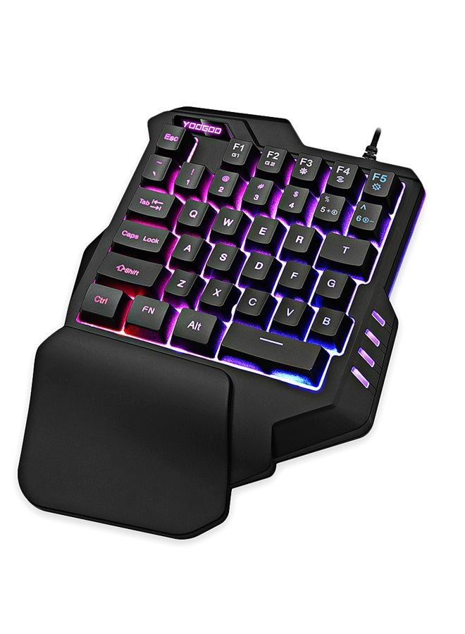 ال دبليو لوحة مفاتيح للألعاب G92 تستعمل بيد واحدة مع إضاءة خلفية ومزودة بـ 35 مفتاحًا - Image 2