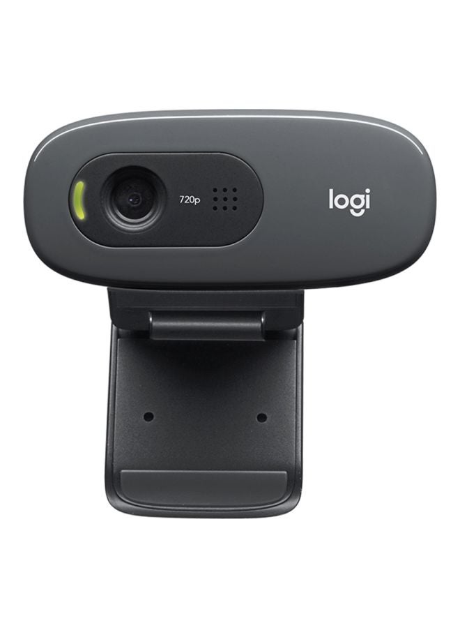 Logitech - C270 HD Computer Webcam With Built-In Mic Black - Image 1