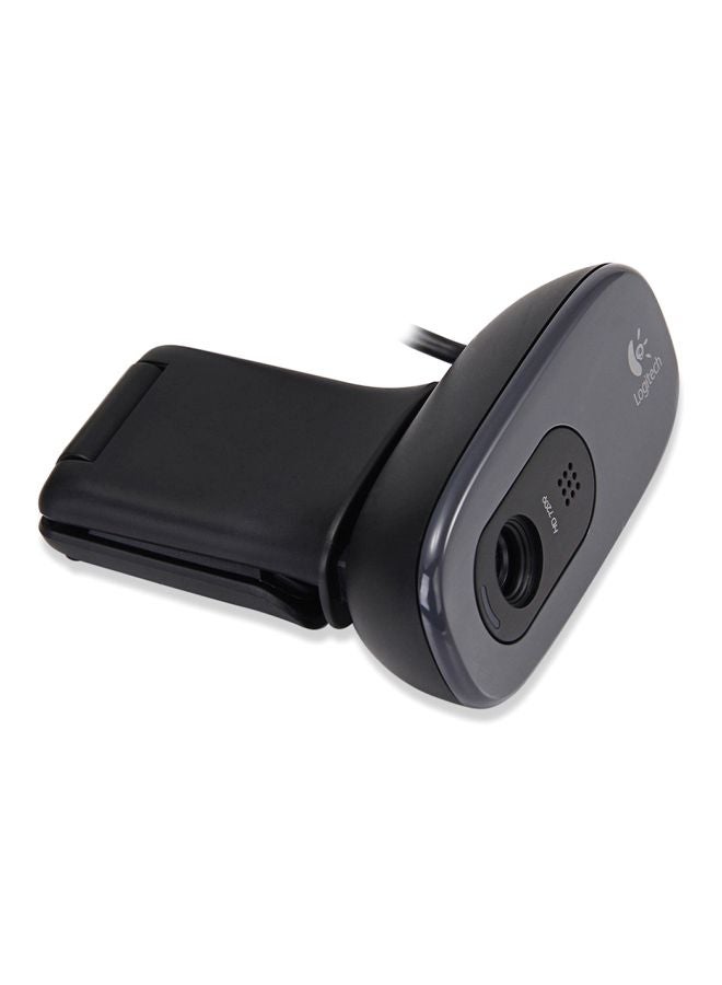 Logitech - C270 HD Computer Webcam With Built-In Mic Black - Image 1