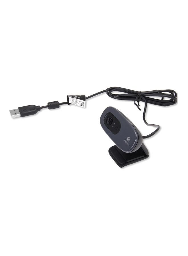 Logitech - C270 HD Computer Webcam With Built-In Mic Black - Image 1