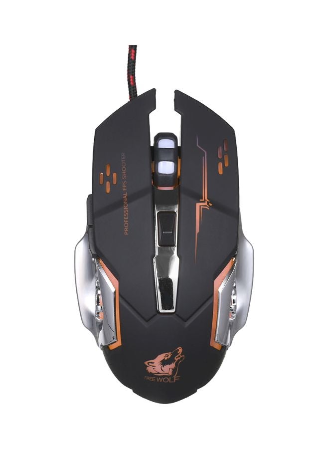 Professional LED Wired Gaming Mouse Black/Silver/Orange - v1564988437/N28863652A_1