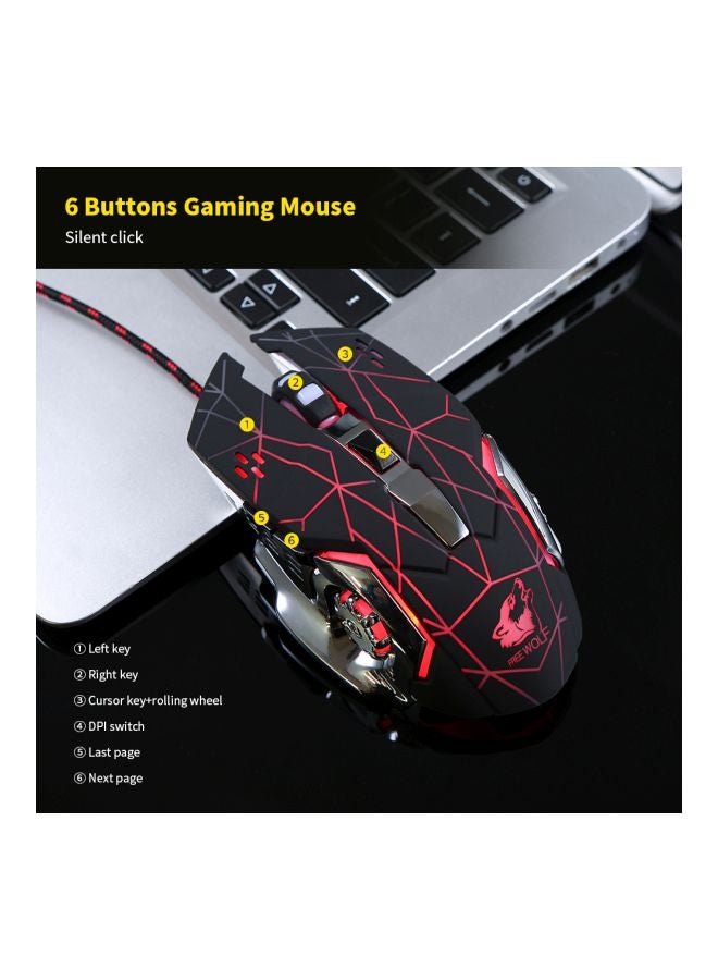 Professional LED Wired Gaming Mouse Black/Silver/Orange - v1564988438/N28863652A_3