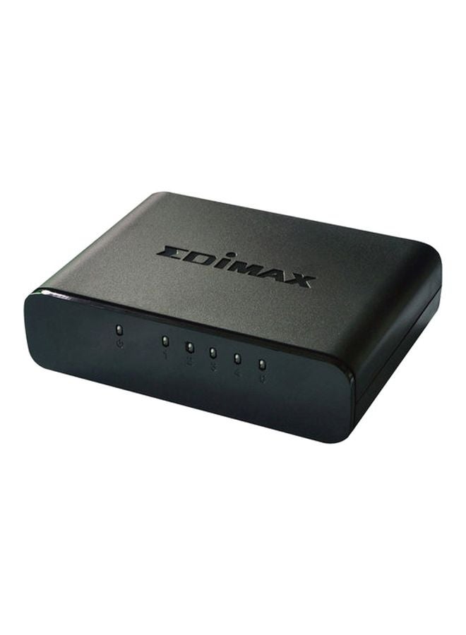 Edimax - ES-3305P 5-Port Fast Ethernet Desktop Switch Black - Image 1