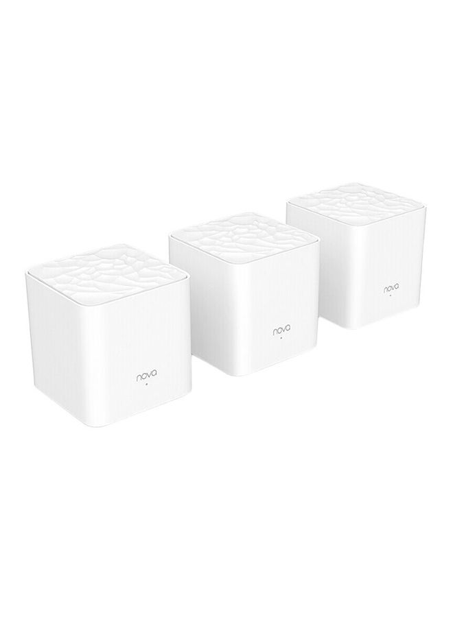 Tenda 3-Piece Dual-Band Through-Wall Router White  - Image 1